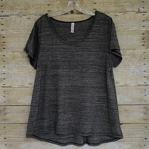 LuLaRoe Classic T XL - Black & Gray Micro Stripes